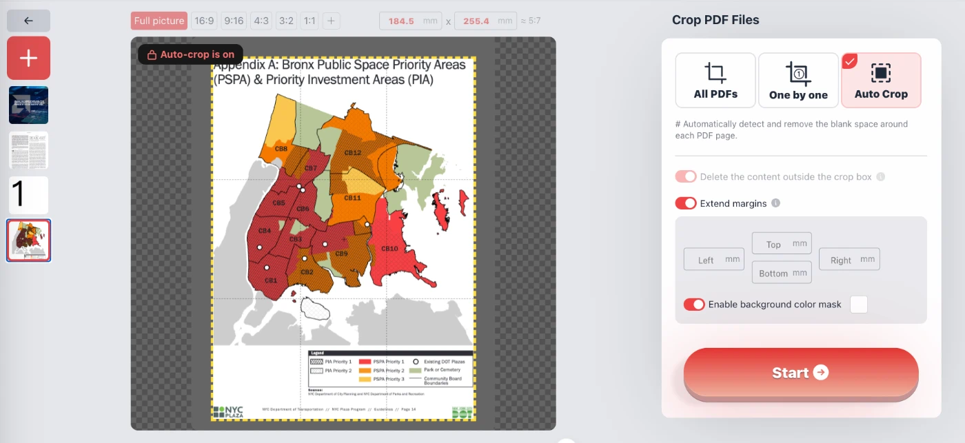 Auto Crop PDFs white borders